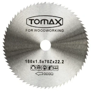 TOMAX AĞAÇ DAİRE TEST.ELMASSIZ 180x1.2x70Zx22.2