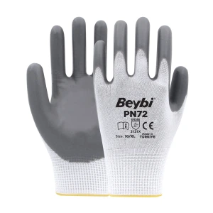 BEYBİ PN72 NAYLON NİTRİL ELDİVEN GRİ
