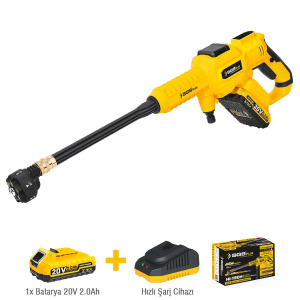 AKÜLÜ BASINÇLI YIKAMA MAKİNESİ SETİ 30BAR 435PSI 1*2.0Ah