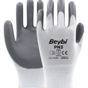 Beybi PN3 Polyester Örme Nitril Eldiven
